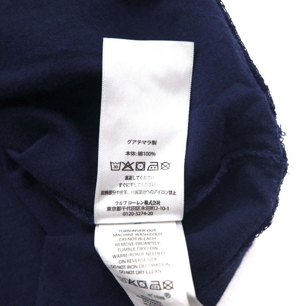 POLO RALPH LAUREN ポロベア Tシャツ L ネイビー コットン プリント