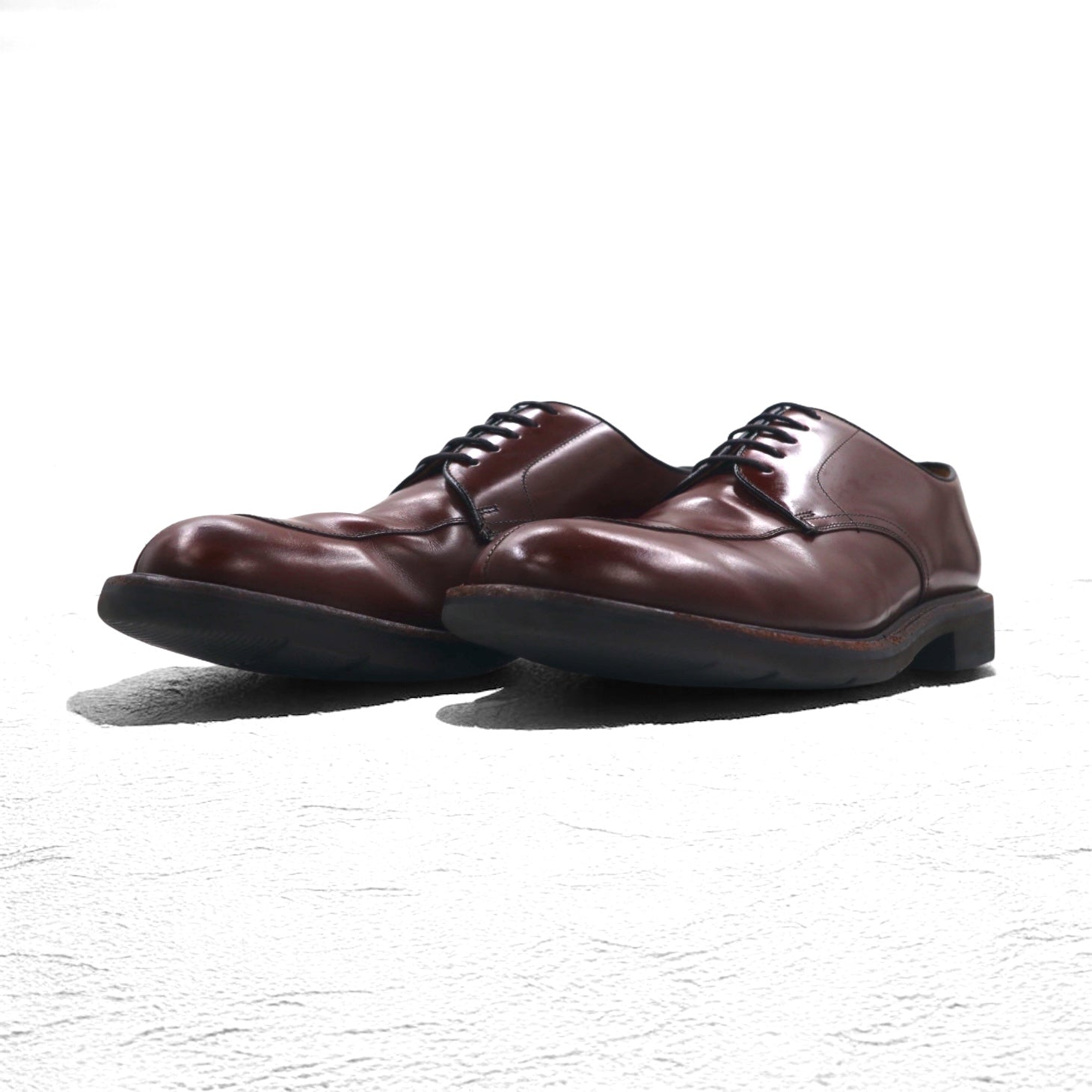 REGAL scarpe stringate con punta a U, misura 26.5 cm, marroni, in pelle bovina, allacciatura esterna, punta divisa, AIR ROTATION SYSTEM W15A, Made in Japan
