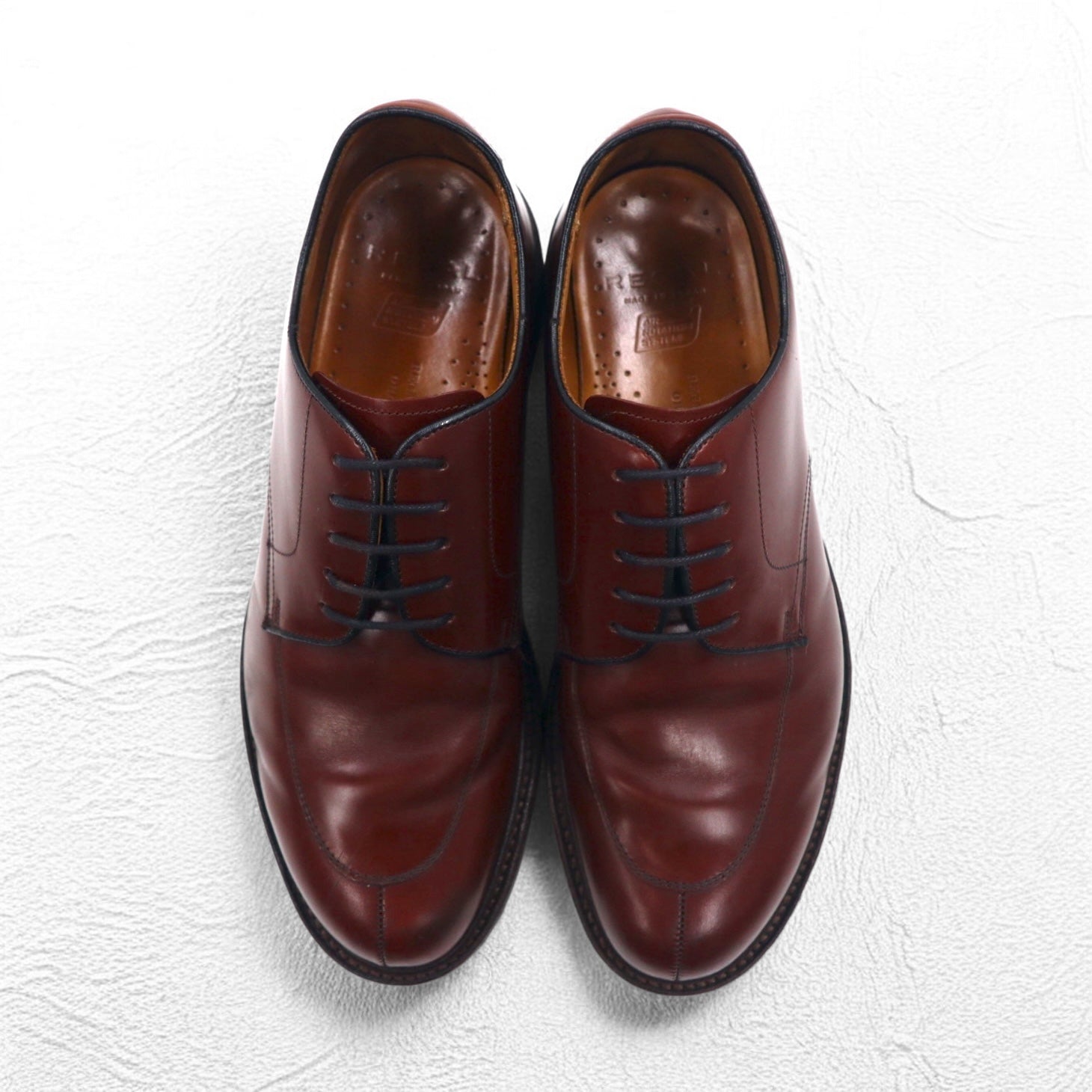 REGAL scarpe stringate con punta a U, misura 26.5 cm, marroni, in pelle bovina, allacciatura esterna, punta divisa, AIR ROTATION SYSTEM W15A, Made in Japan
