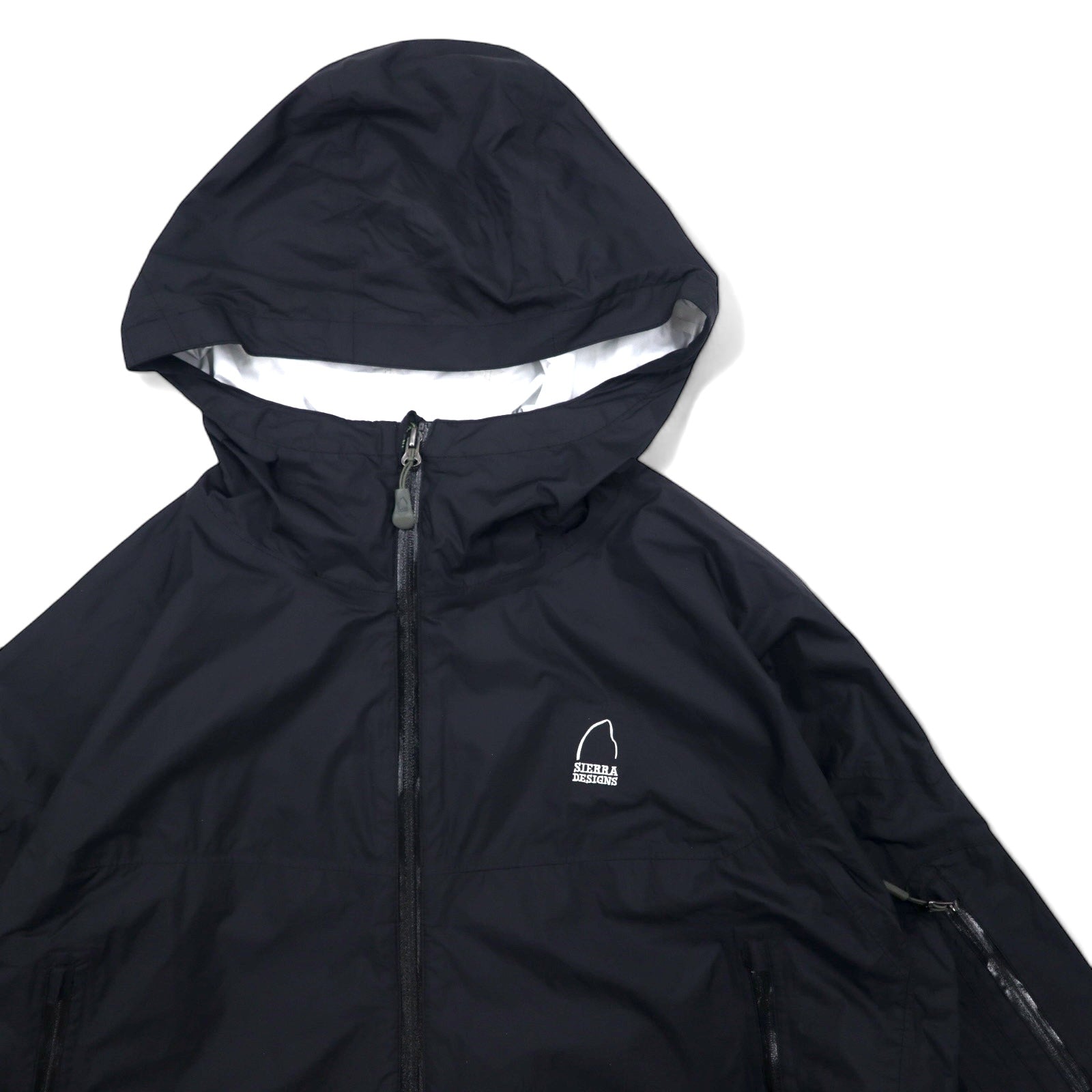 SIERRA DESIGNS Hurricane Jacket Mountain Parka XL Nero Nylon Impermeabile HURRICANE RAIN JACKET