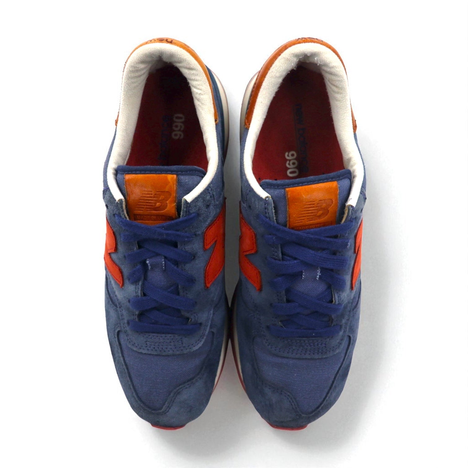 new balance USA製 M990DSA sneaker in camoscio, 26.5 cm, blu navy, pelle Horween, suola Vibram