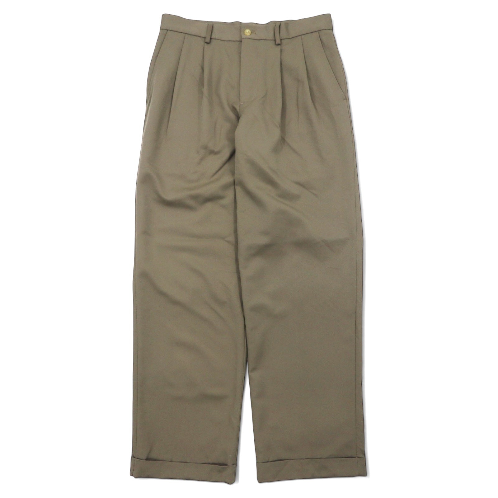 Pantaloni svasati con pinces VAN HEUSEN anni '90 30 beige poliestere