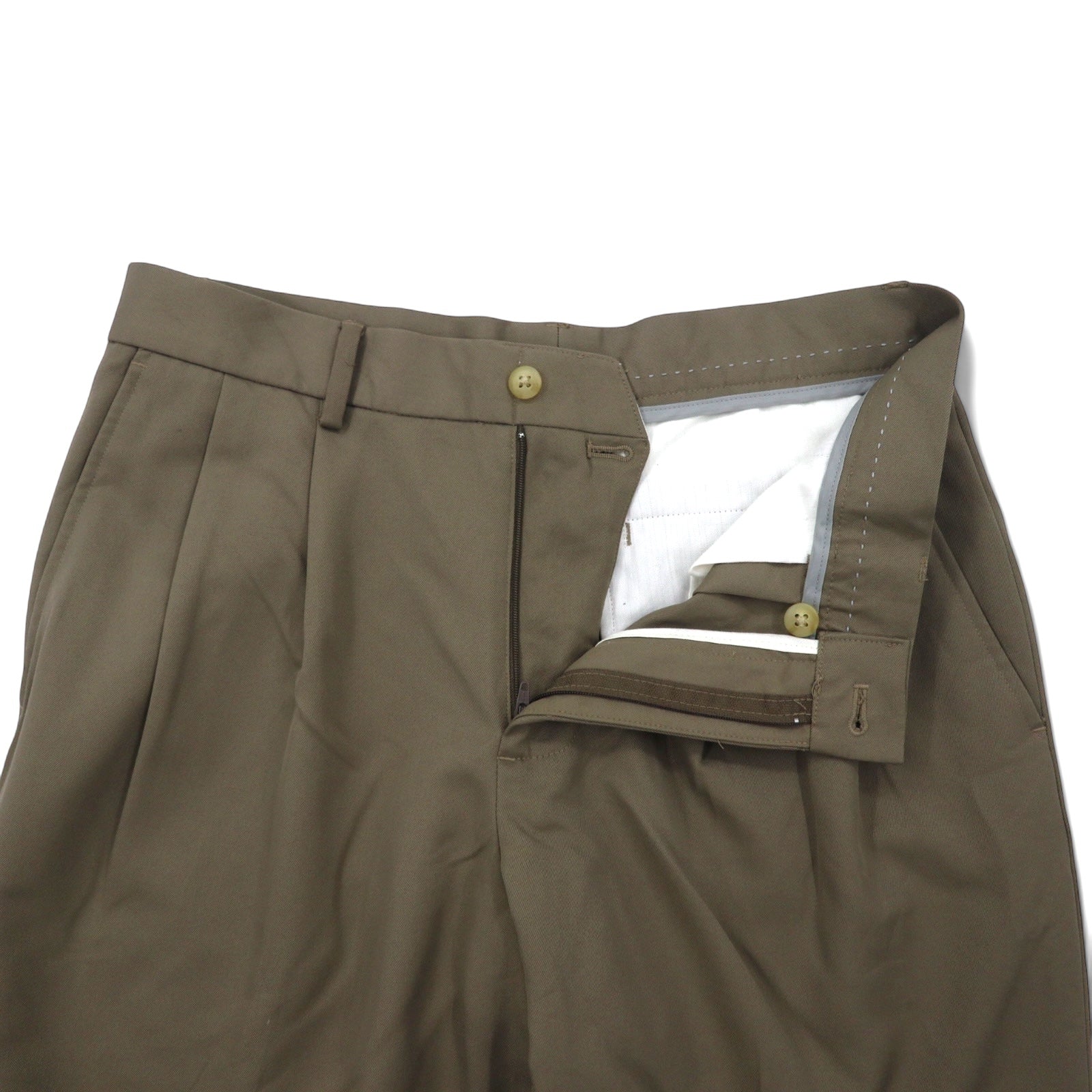 Pantaloni svasati con pinces VAN HEUSEN anni '90 30 beige poliestere
