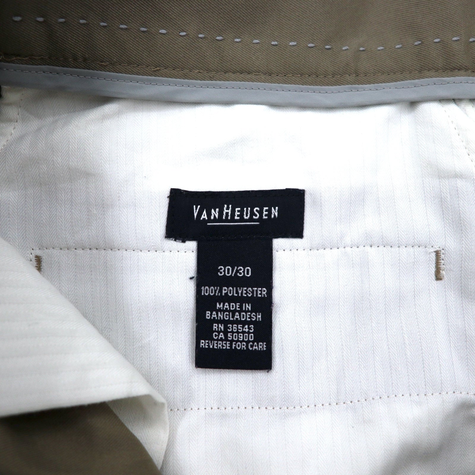 Pantaloni svasati con pinces VAN HEUSEN anni '90 30 beige poliestere