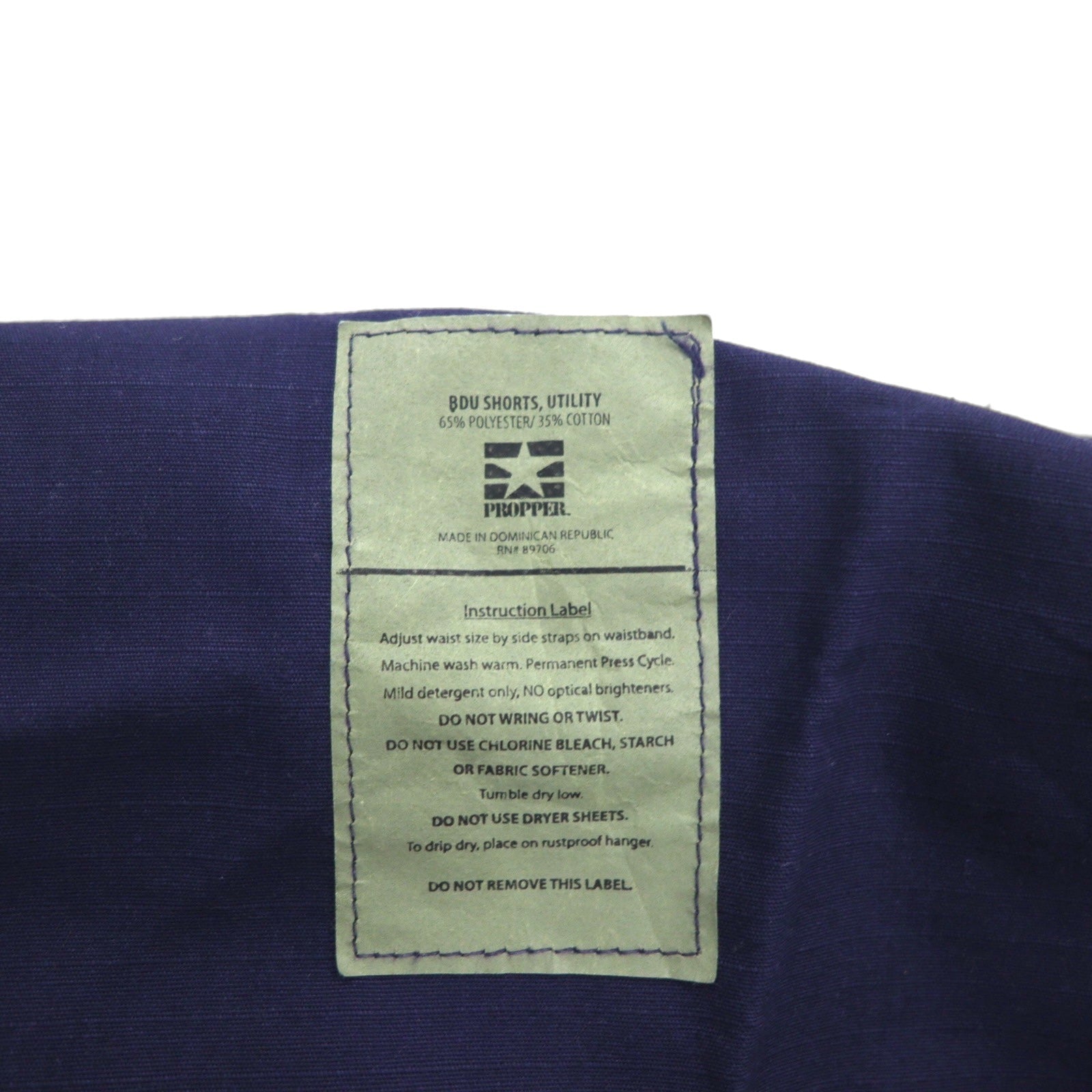 US ARMY BDU SHORTS UTILITY - Pantaloncini cargo in ripstop, colore blu scuro, taglia M, stile militare PROPPER