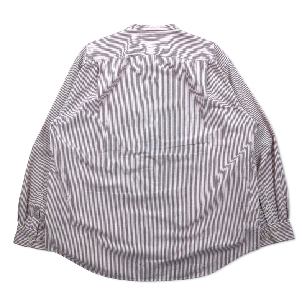 Camicia in Oxford a collo alto TOMMY HILFIGER, taglia XL, rosa, bianca, a righe in cotone