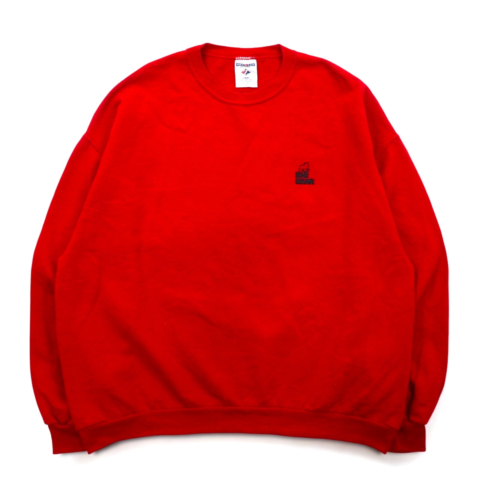 Felpa girocollo JERZEES taglia XL, rossa, in cotone, BIG BEAR, made in Messico