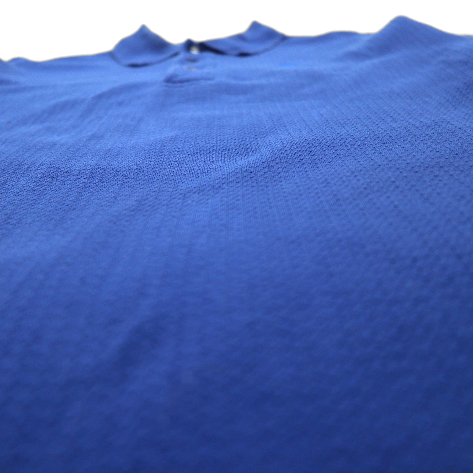 Burberrys USA Made Polo Jacquard M Blue Cotton Logo Ricamato