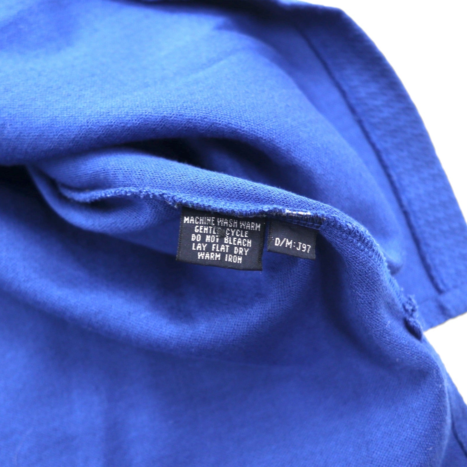 Burberrys USA Made Polo Jacquard M Blue Cotton Logo Ricamato