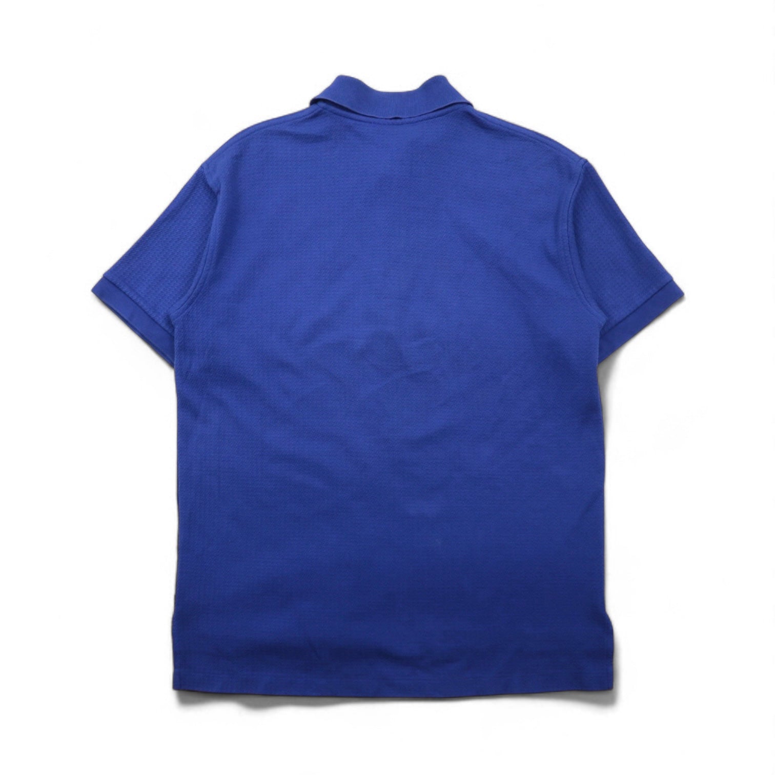 Burberrys USA Made Polo Jacquard M Blue Cotton Logo Ricamato