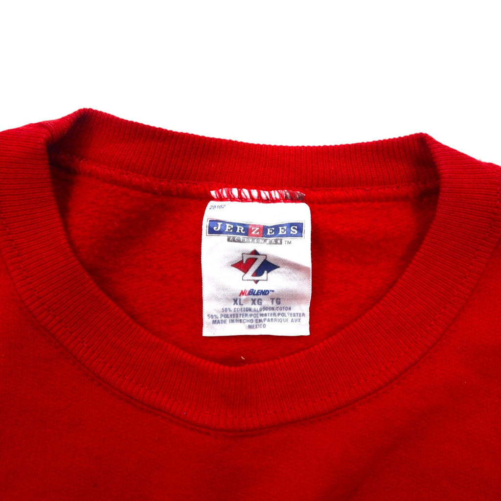 JERZEES ビッグサイズ クルーネック スウェット XL レッド コットン BIG BEAR メキシコ製