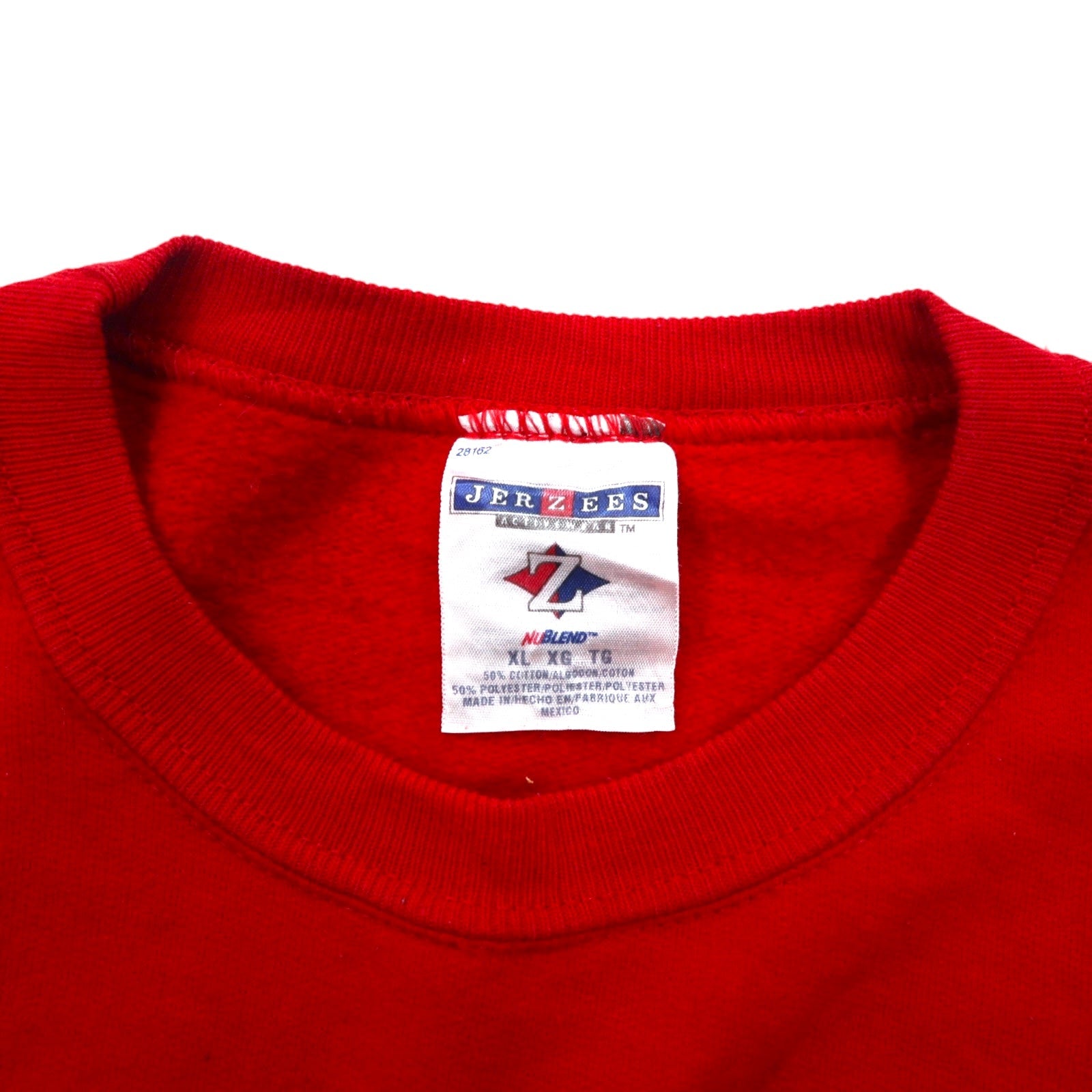 Felpa girocollo JERZEES taglia XL, rossa, in cotone, BIG BEAR, made in Messico
