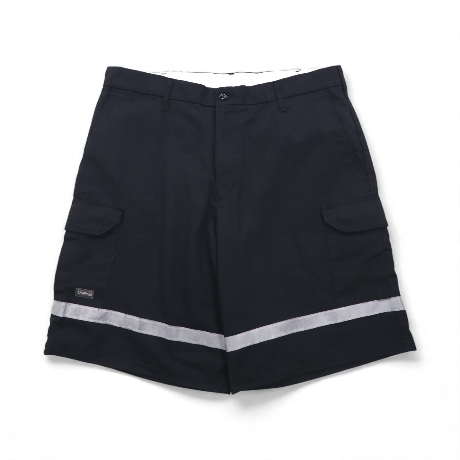 SofTwill by UniFirst Pantaloni corti cargo stile baggy riflettenti da lavoro taglia XL neri al ginocchio Made in Mexico