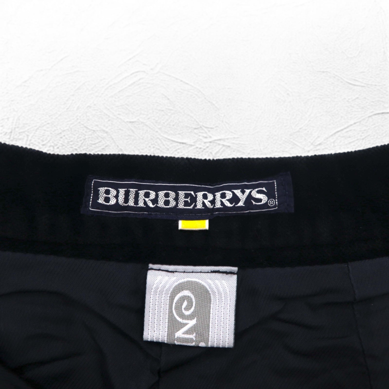 BURBERRYS gonna svasata in velluto S nera cotone made in Japan