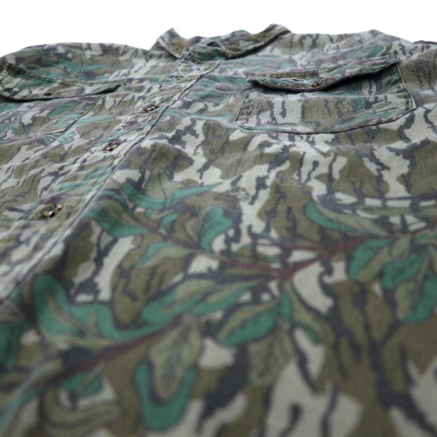 MOSSY OAK Camicia da caccia button-down XL cachi mimetica cotone oversize