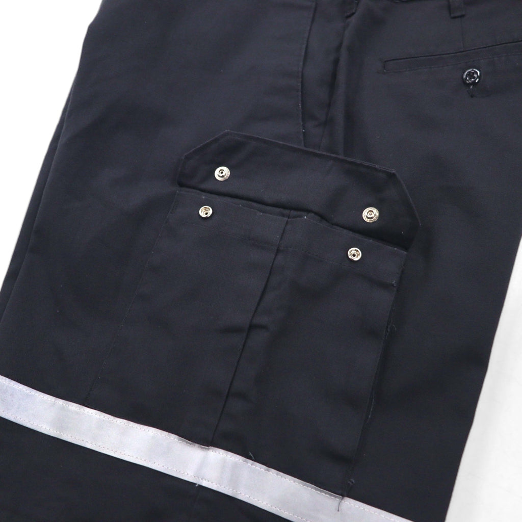 SofTwill by UniFirst Pantaloni corti cargo stile baggy riflettenti da lavoro taglia XL neri al ginocchio Made in Mexico