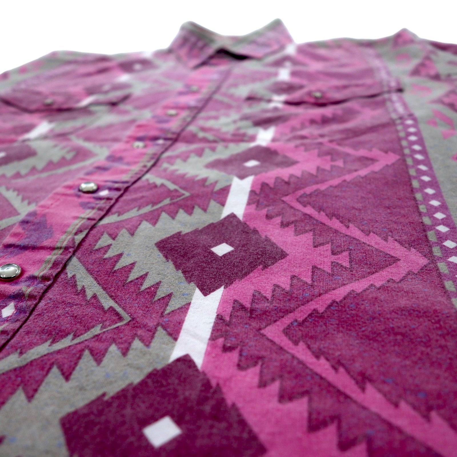 Camicia Western vintage anni '90 Native KARMAN motivo nativo XL cotone fantasia all-over