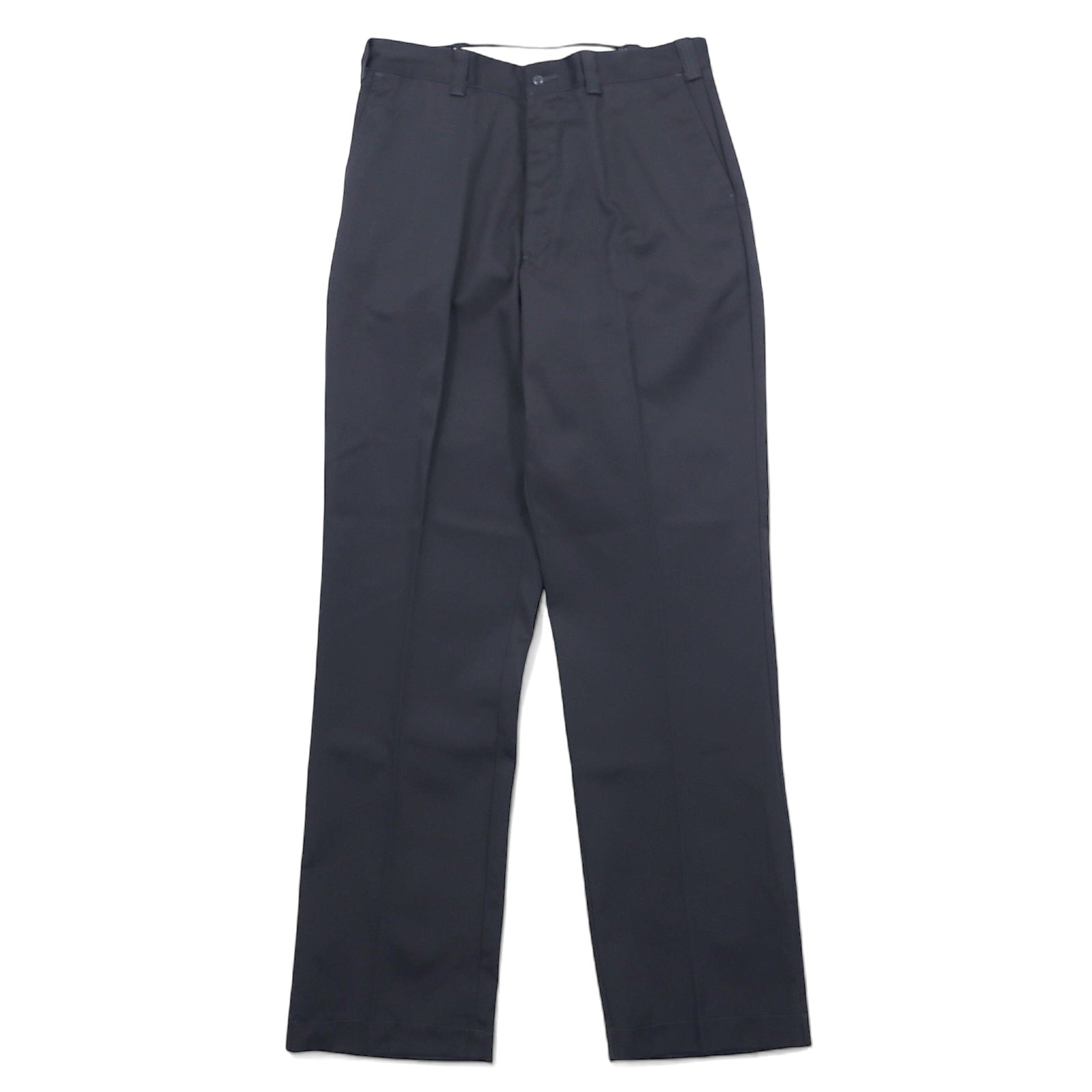 BIG MAC Anni '80 Twill Work Pants Chino 36 Grigio Poliestere Cotone Pieghe Centrali