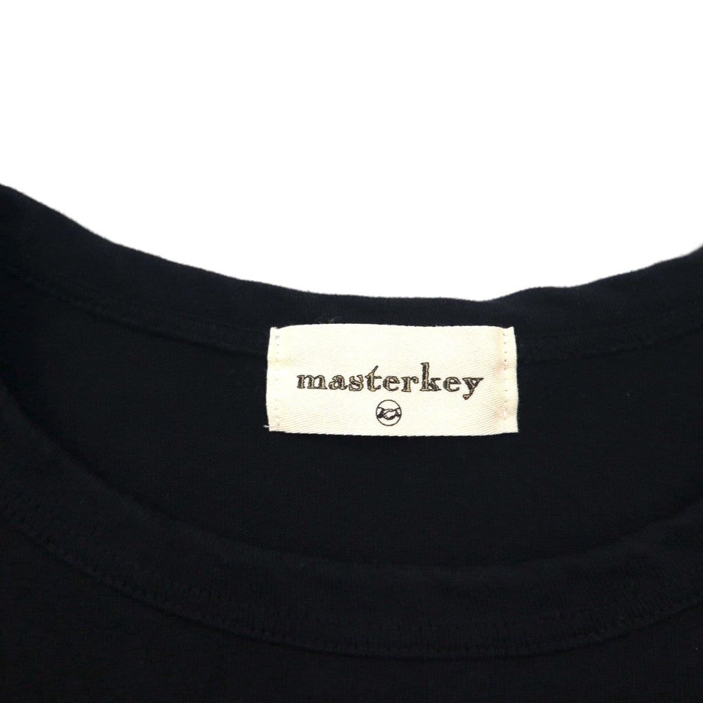 masterkey T-shirt oversize in cotone pesante, taglia unica, colore nero, con toppa in feltro "WAR IS OVER", made in Japan