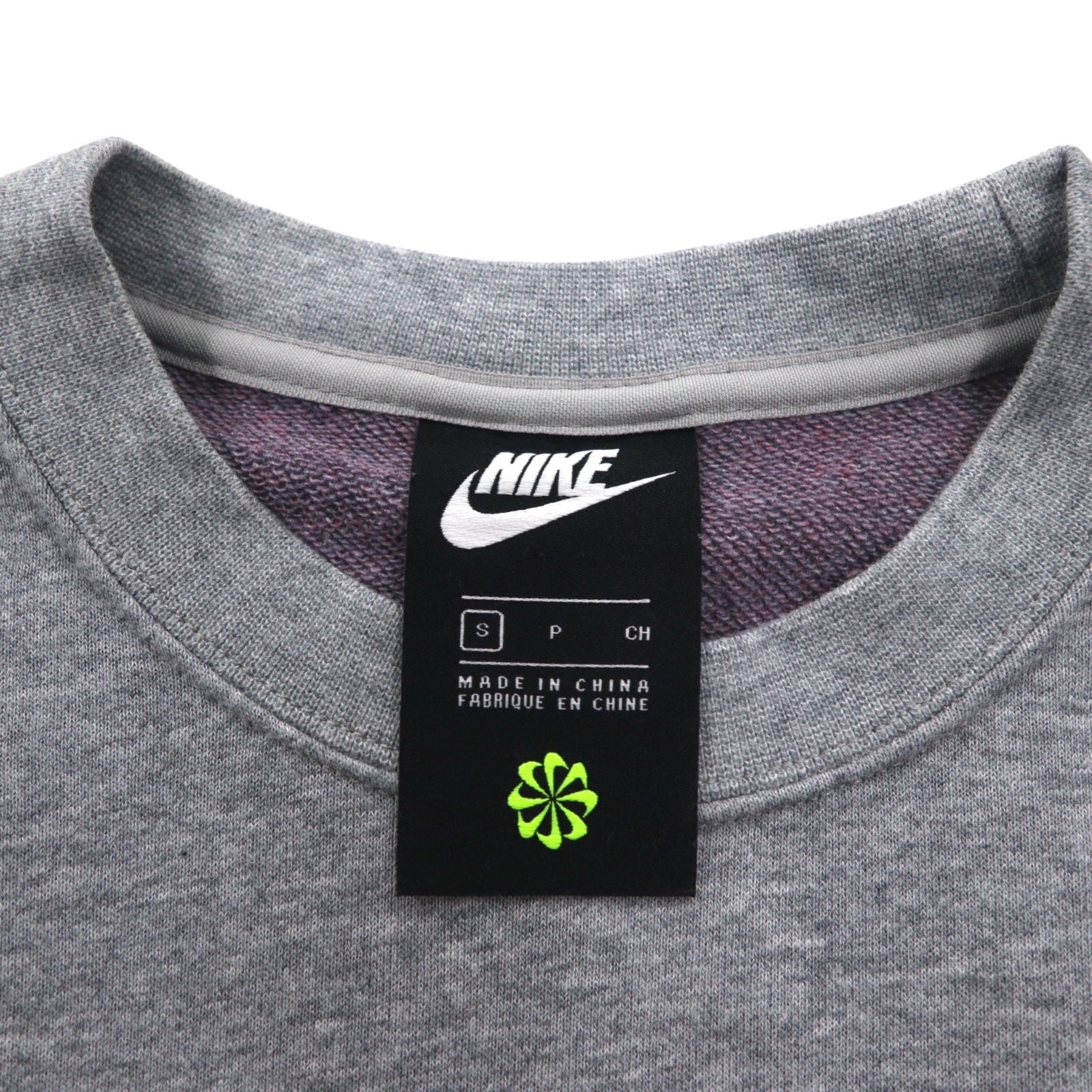 NIKE Felpa corta S grigia French Terry Swoosh centrale CU6404-063