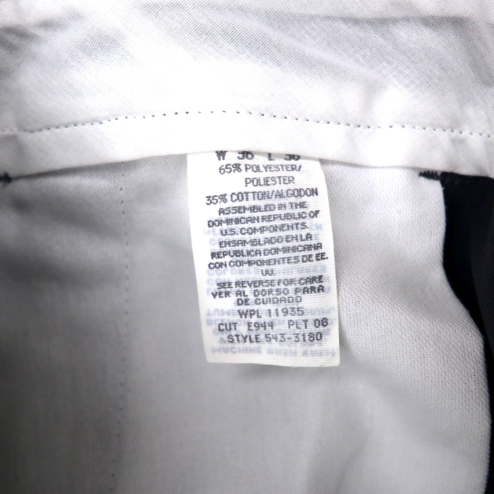 BIG MAC Anni '80 Twill Work Pants Chino 36 Grigio Poliestere Cotone Pieghe Centrali