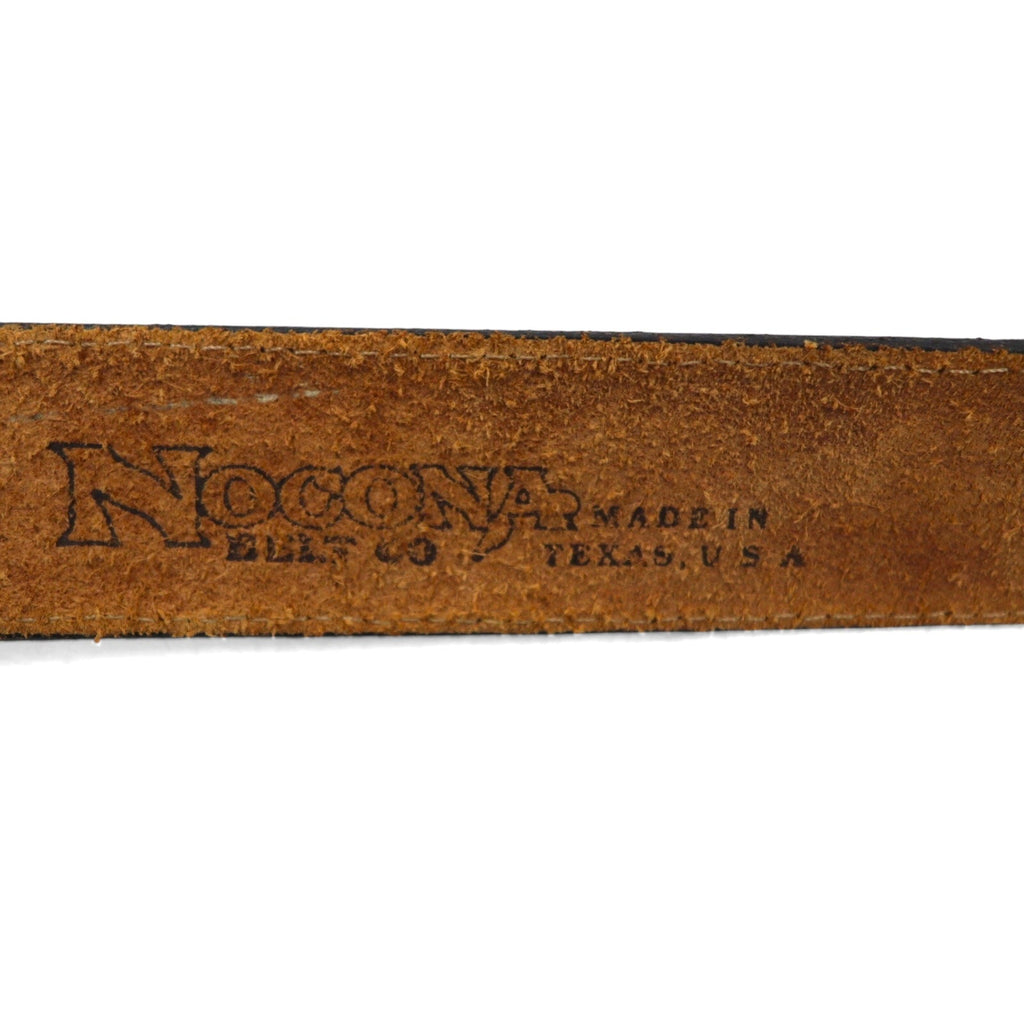 NOCONA USA Cintura Western in Pelle Nera Taglia 40 Fibbia Argentata