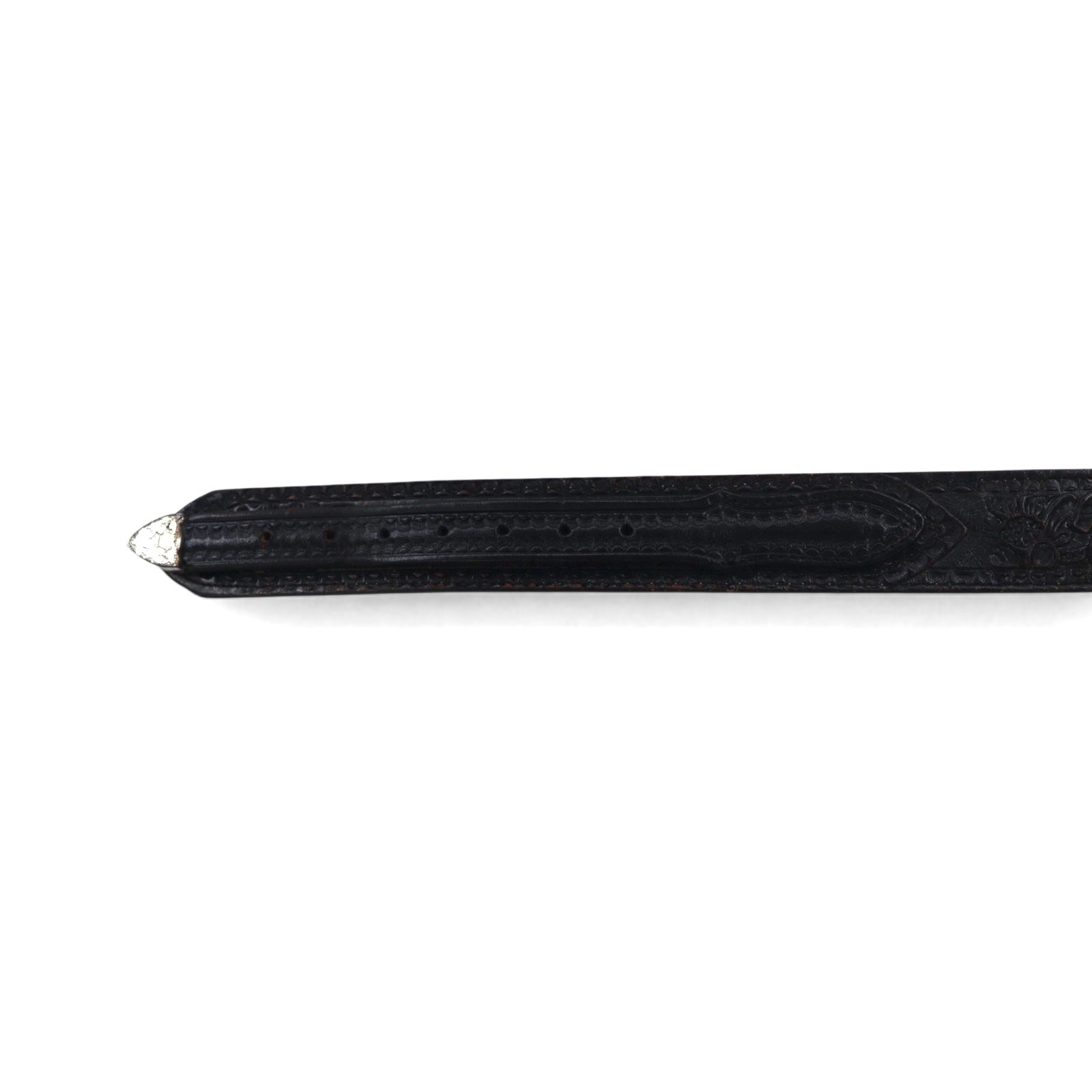 NOCONA USA Cintura Western in Pelle Nera Taglia 40 Fibbia Argentata