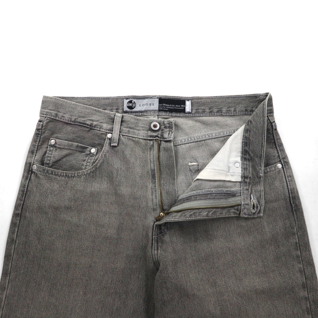 Levi's SilverTab LOOSE jeans larghi L grigi con cerniera A3421-0006