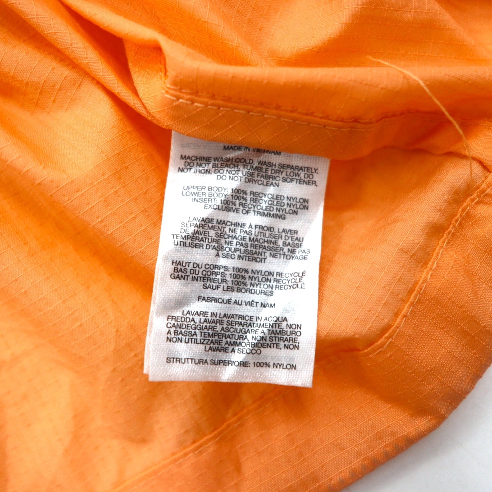Giacca a vento Columbia Anorak XL arancione nylon impacchettabile logo manica Santa Ana Anorak Jacket KO0086
