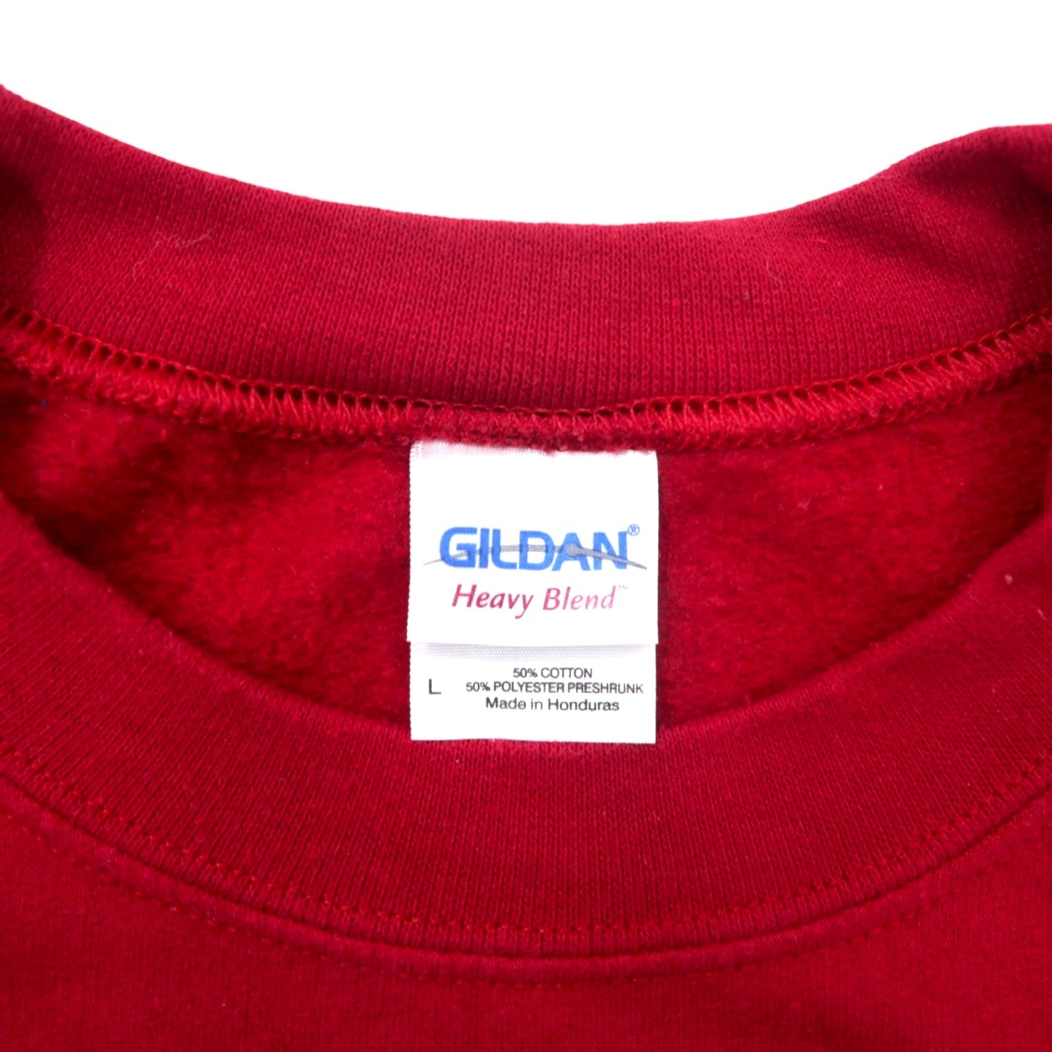 Felpa girocollo GILDAN con stampa college, taglia L, colore rosso, in cotone felpato, INDIANA BASKETBALL