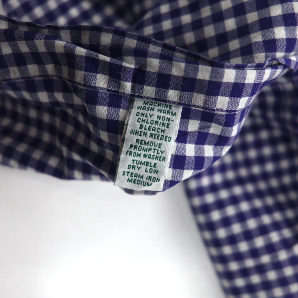 LAUREN RALPH LAUREN anni '90, camicia button-down a quadri vichy, XL, blu, taglia grande, Made in Sri Lanka.