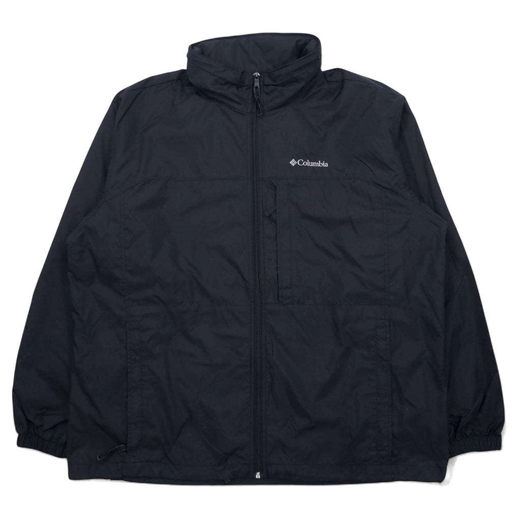 Columbia Giacca Cougar Peaks II, giacca a guscio, XL, nero, nylon, impermeabile, cappuccio ripiegabile, RM3026