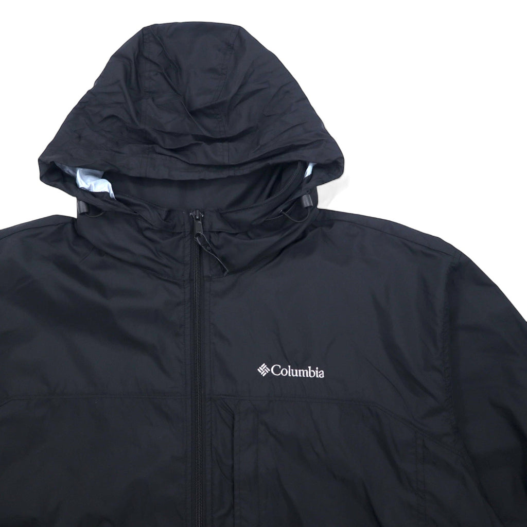 Columbia Giacca Cougar Peaks II, giacca a guscio, XL, nero, nylon, impermeabile, cappuccio ripiegabile, RM3026