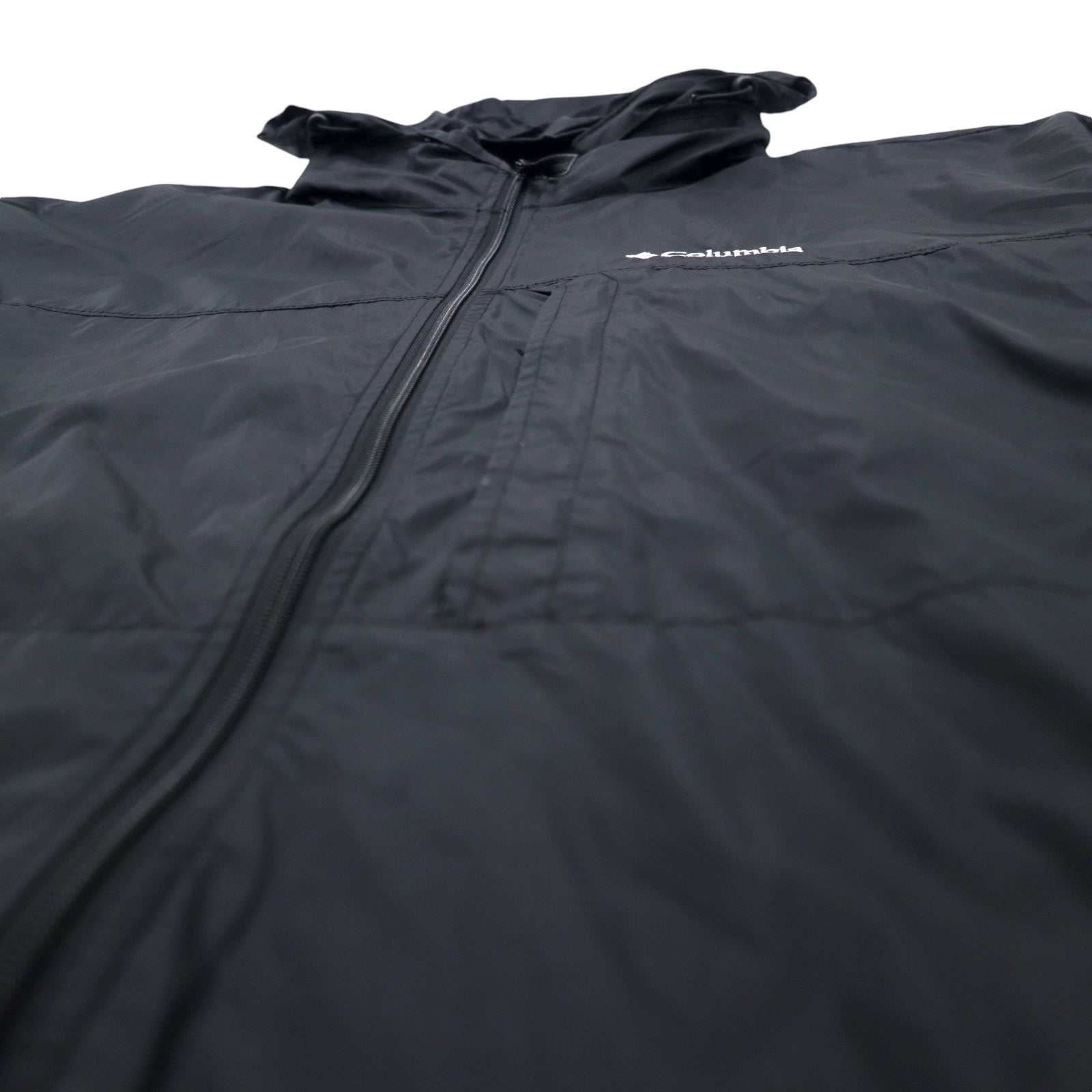 Columbia Giacca Cougar Peaks II, giacca a guscio, XL, nero, nylon, impermeabile, cappuccio ripiegabile, RM3026