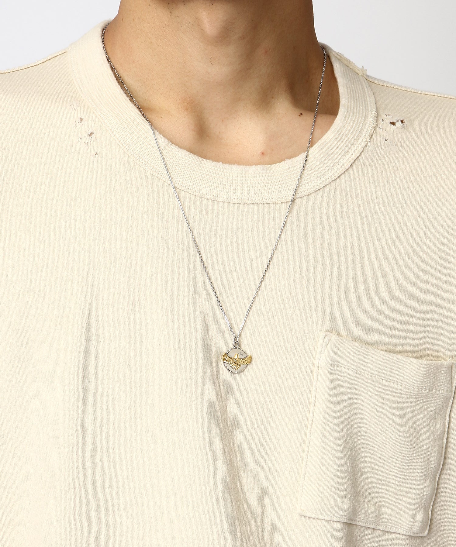 COLLANA CON MONETA AQUILA (ORO E ARGENTO)