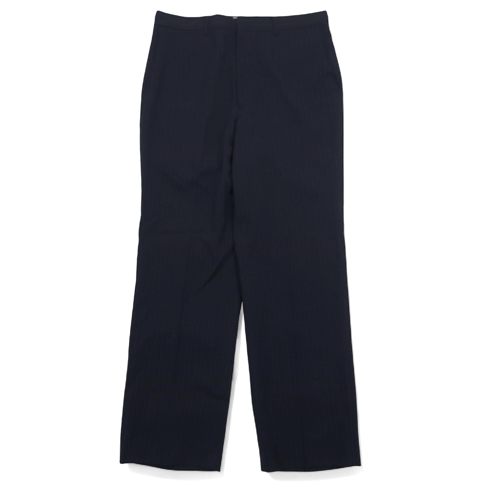 Pantaloni eleganti HAGGAR anni '90, taglia 33, neri a righe, poliestere, realizzati nella Repubblica Dominicana (USA)