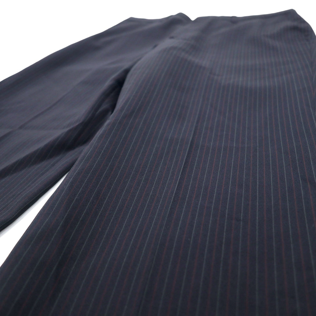 Pantaloni eleganti HAGGAR anni '90, taglia 33, neri a righe, poliestere, realizzati nella Repubblica Dominicana (USA)