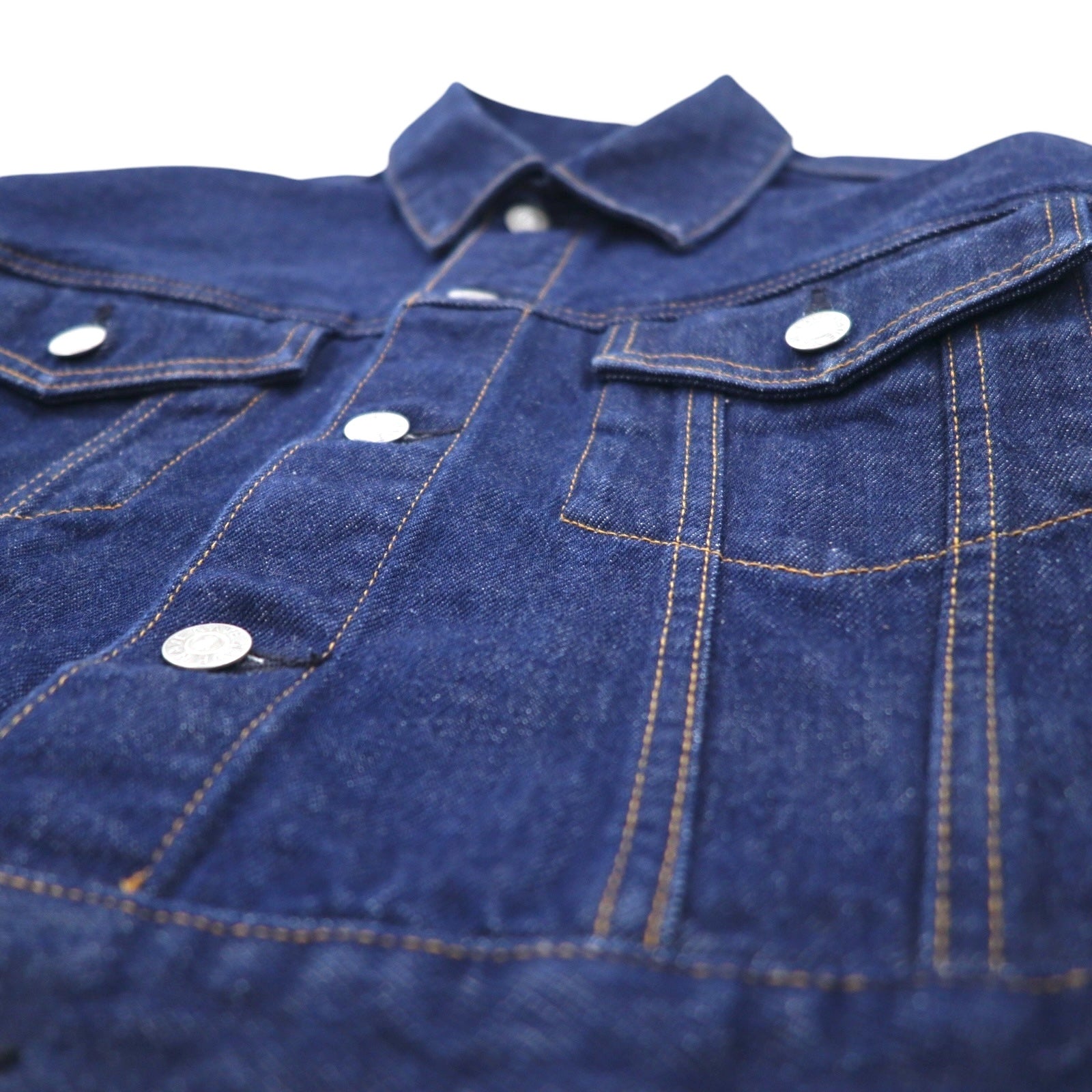 Hard Rock Cafe by NAVE Giacca di jeans crop con logo, taglia S, blu indaco, ricamo logo posteriore, Onward Kashiyama, Nuovo con etichette