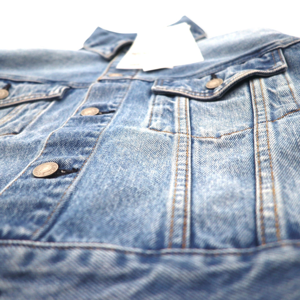 Hard Rock Cafe by NAVE Giacca di jeans crop con logo, taglia S, blu indaco, ricamo logo posteriore, Onward Kashiyama, Nuovo con etichette