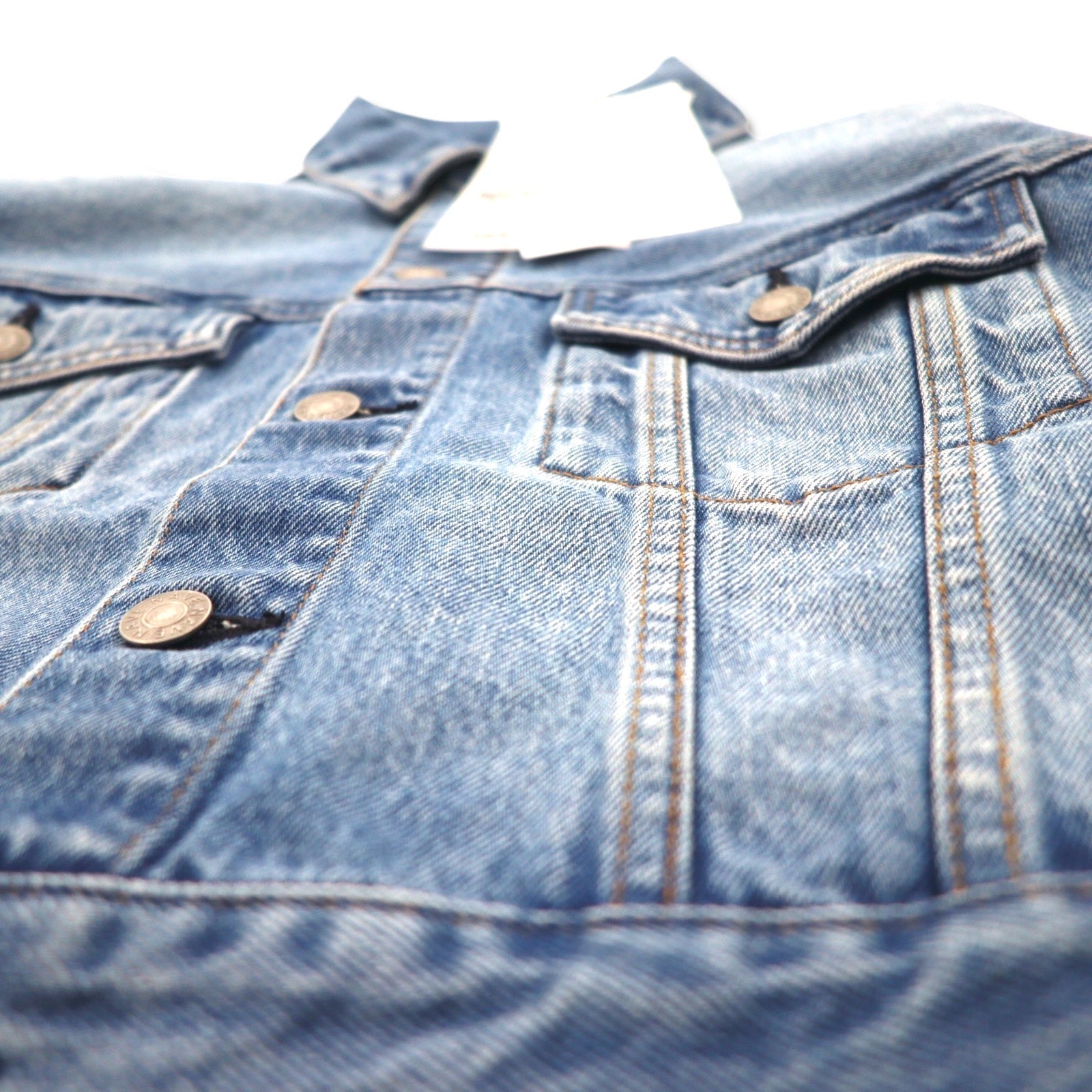 Hard Rock Cafe by NAVE Giacca di jeans crop con logo, taglia S, blu indaco, ricamo logo posteriore, Onward Kashiyama, Nuovo con etichette