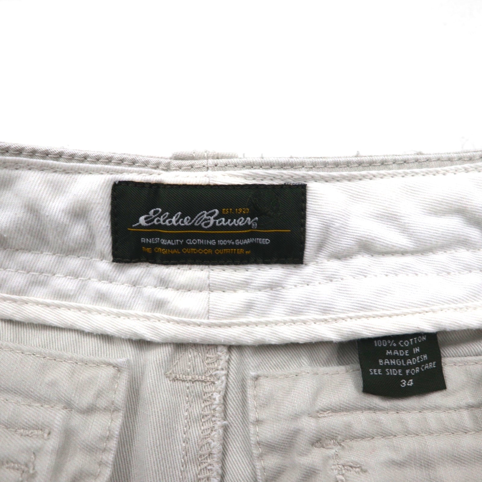 Eddie Bauer Pantaloncini cargo utility pantaloncini a mezza gamba L Beige Cotone