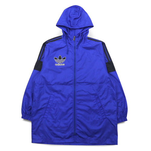 Adidas anni '90, prodotta da Descente, giacca shell con logo Trifoglio, impermeabile, taglia M-L, in nylon idrorepellente, made in Japan.