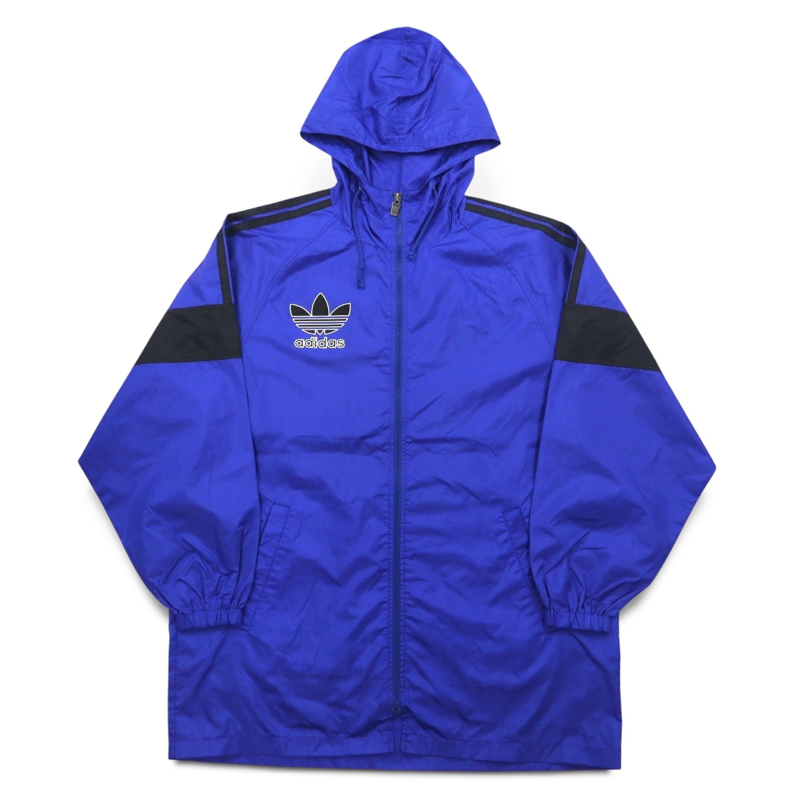 Adidas anni '90, prodotta da Descente, giacca shell con logo Trifoglio, impermeabile, taglia M-L, in nylon idrorepellente, made in Japan.