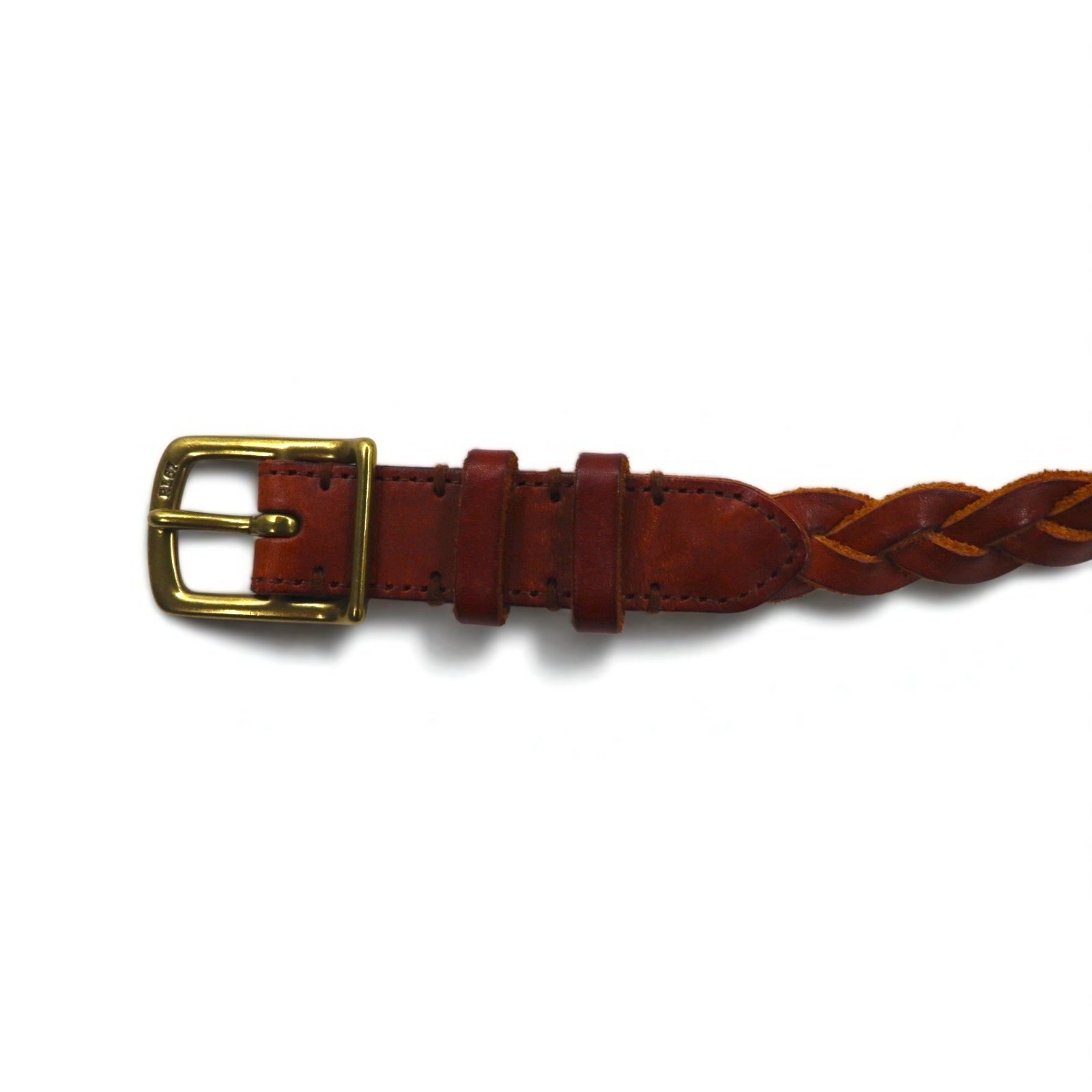 POLO RALPH LAUREN Cintura in pelle intrecciata 36/90 Marrone Pelle bovina Intrecciata Stretta