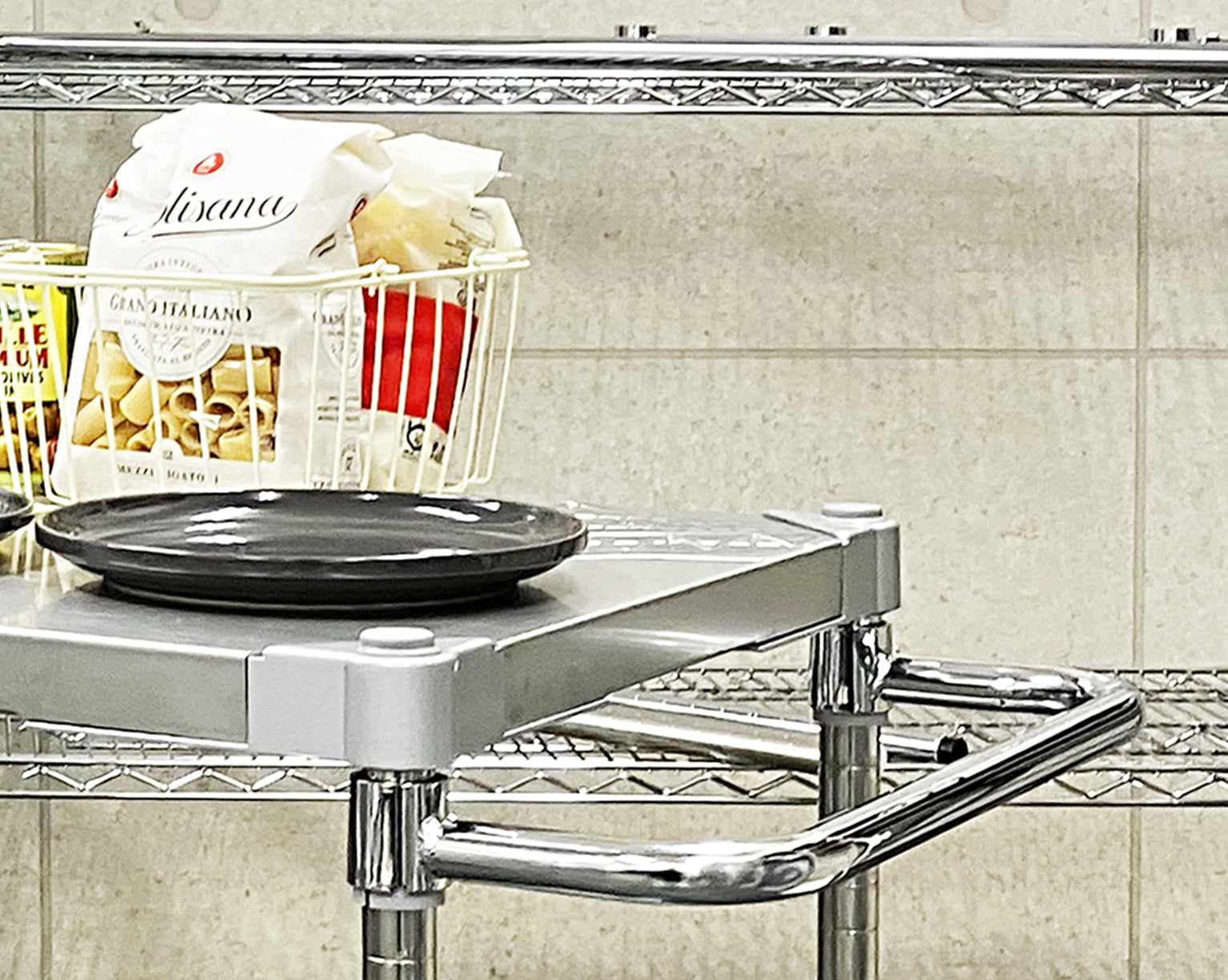 PROFACE Profase Carrello in acciaio inox SUS304 con maniglia, larghezza 60, profondità 46, altezza 85, 3 ripiani TSSW3-46607