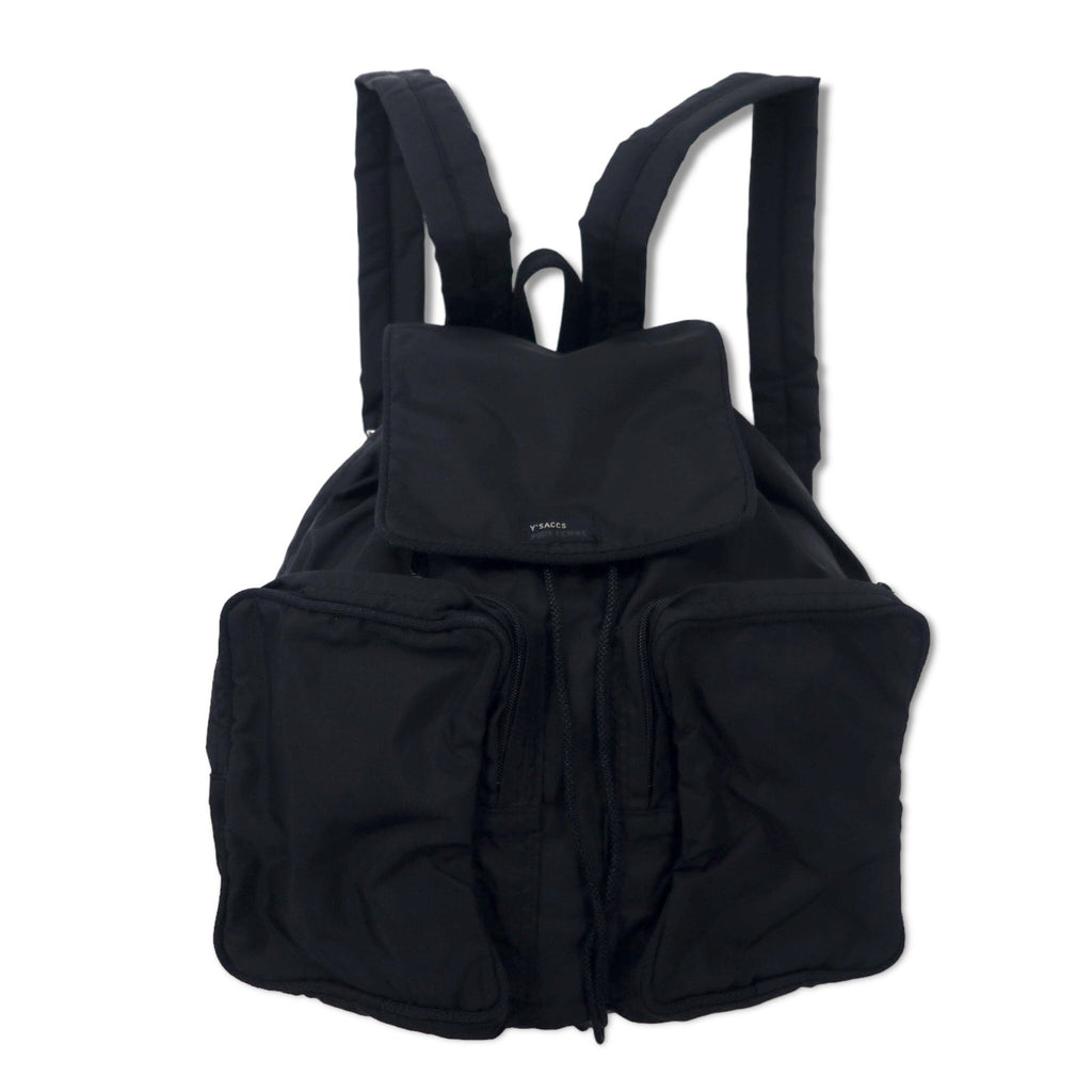 Y'SACCS POUR FEMME ( YOHJI YAMAMOTO ) ナイロン ミニリュック 巾着 ブラック 日本製