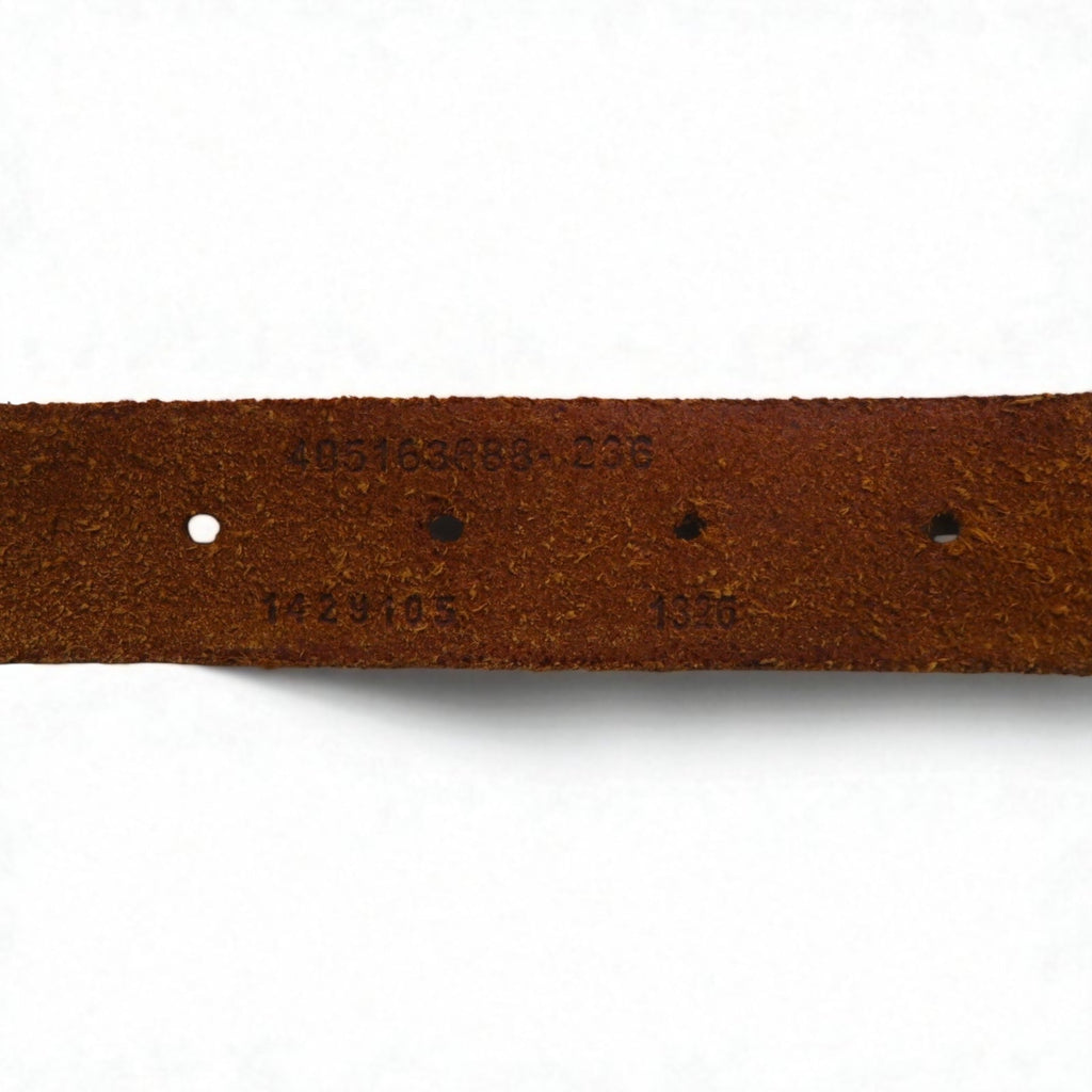 POLO RALPH LAUREN Cintura in pelle intrecciata 36/90 Marrone Pelle bovina Intrecciata Stretta