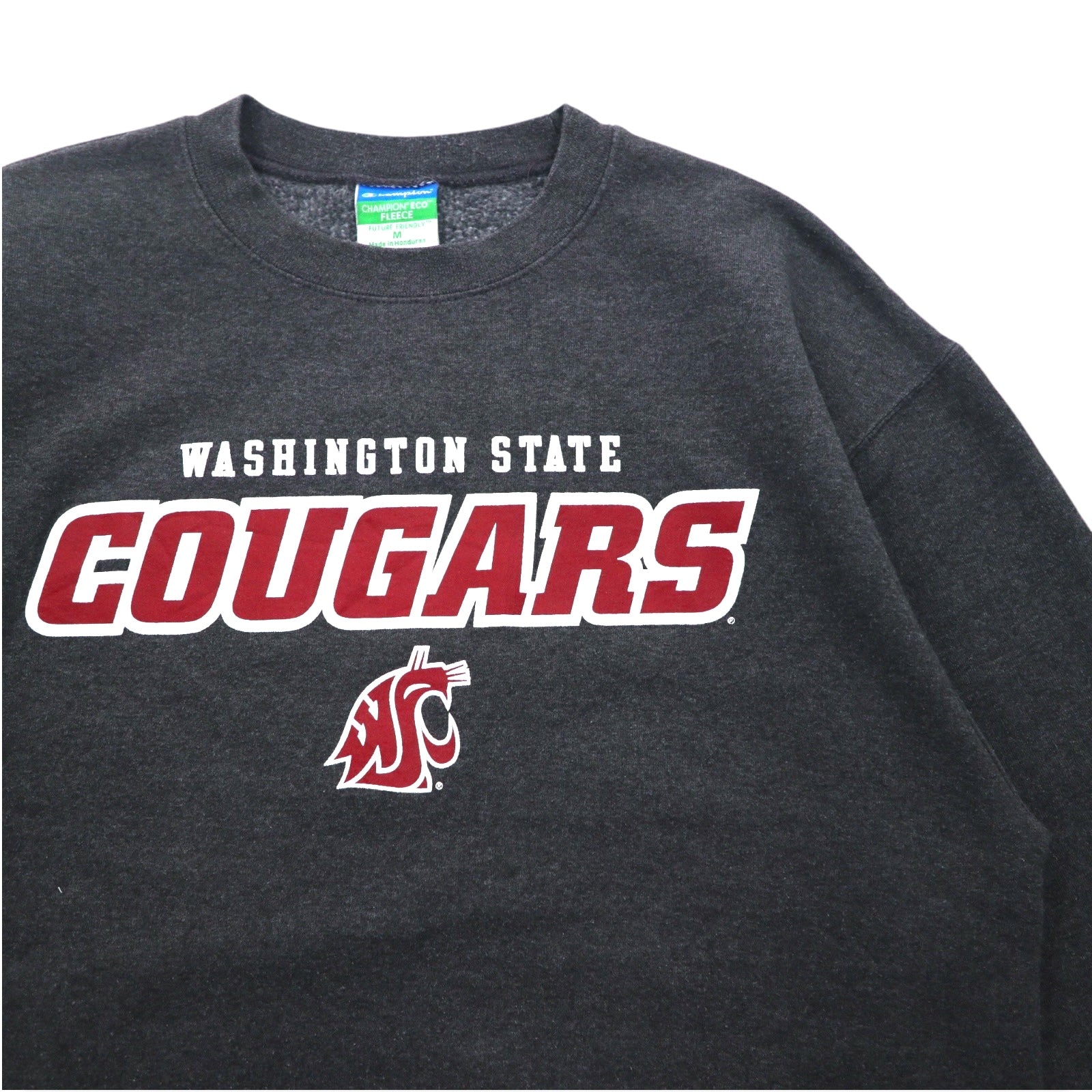 Champion ECO FLEECE Felpa girocollo con stampa college M grigio felpata NCAA WASHINGTON STATE COUGARS Made in Honduras