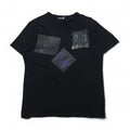 Ground Y ( YOHJI YAMAMOTO ) T-shirt con grafica a quadri Check Logo Graphic Tee L Nero GT-T34-015 Fatto in Giappone