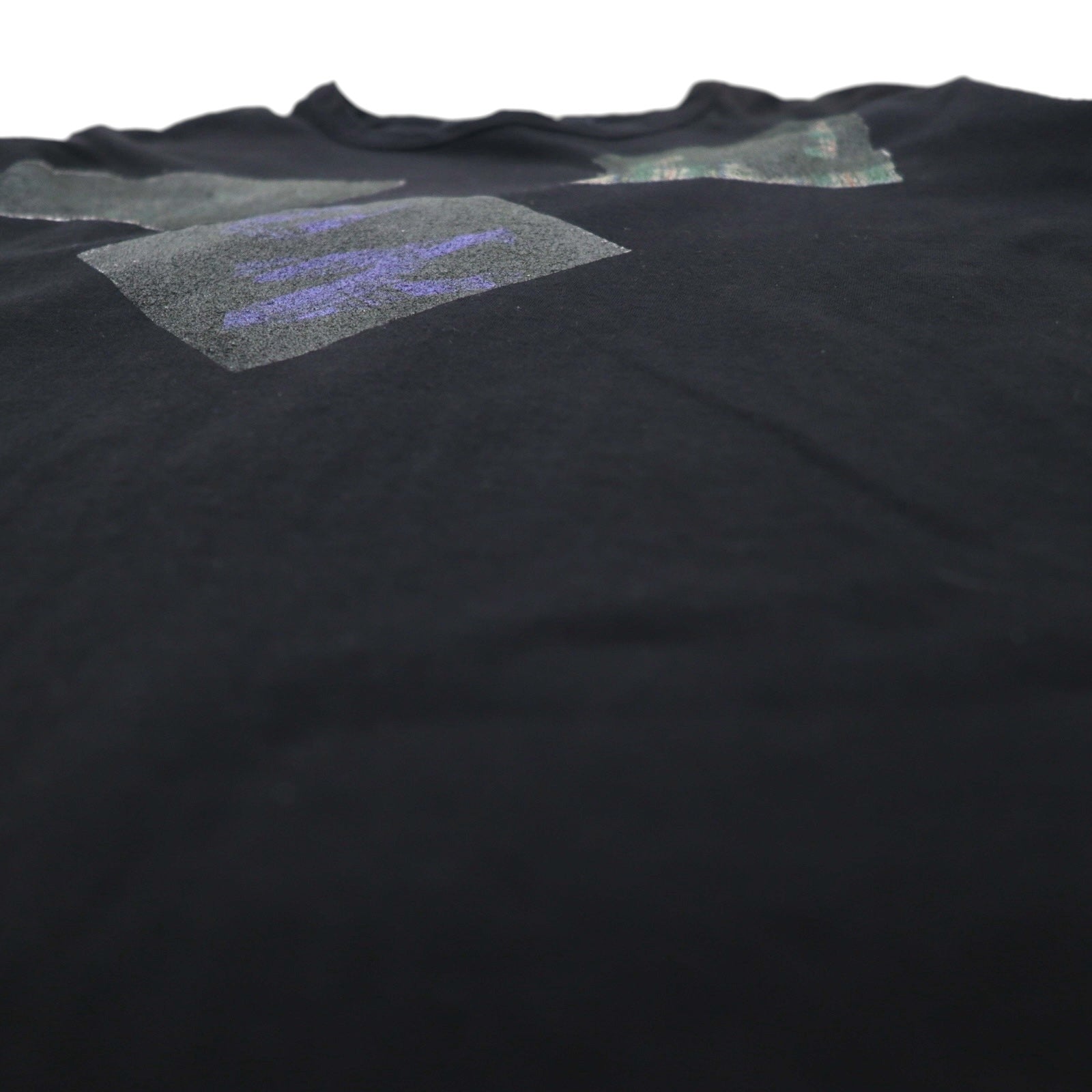 Ground Y ( YOHJI YAMAMOTO ) T-shirt con grafica a quadri Check Logo Graphic Tee L Nero GT-T34-015 Fatto in Giappone